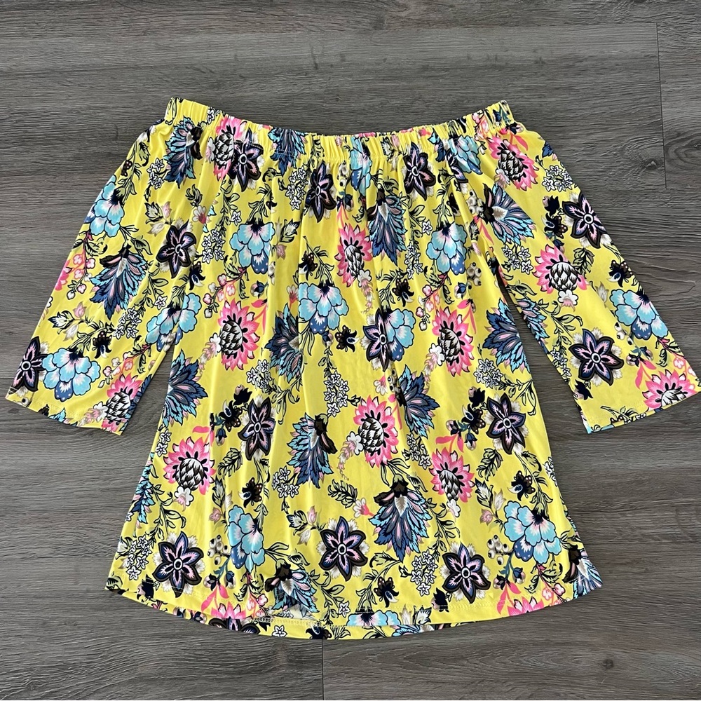 Floral Bare Shoulder Top
